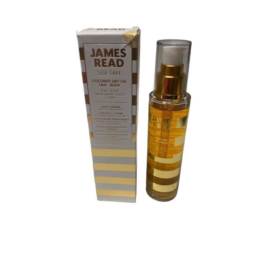 James Read Tan Coconut Dry Oil Tan Face &‎ Body 3.3oz Damaged